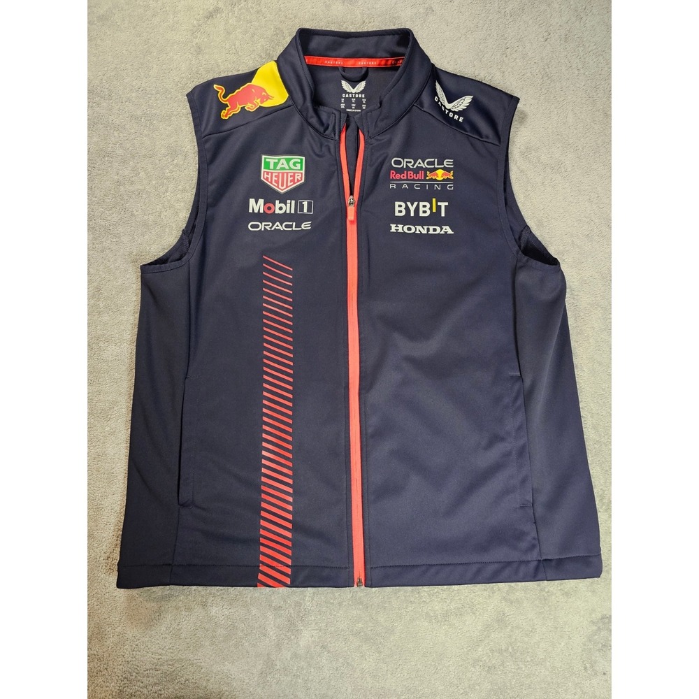 Castore Oracle Red Bull Racing F1 Team Vest Softshell Zip Up Formula 1 Navy M - Picture 2 of 9